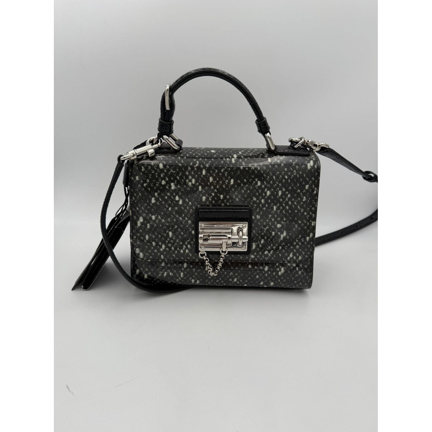 Dolce & Gabbana DOLCE & GABBANA Monica Python and Patent Handbag