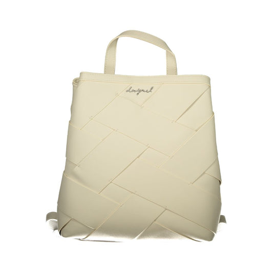 Desigual Bianco Poliuretano Female Mini Backpack