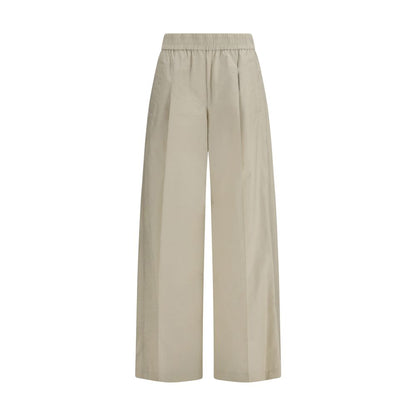 Brunello Cucinelli Beige Cotton Casual Pants