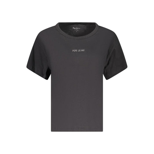 Pepe Jeans Black Cotton Women T-Shirt