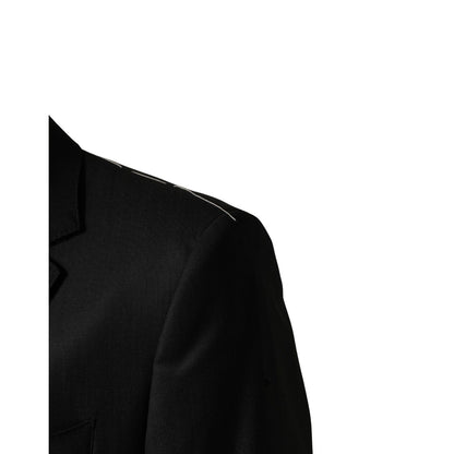 Dolce & Gabbana Black Wool 2 Buttons Formal 2 Piece Suit