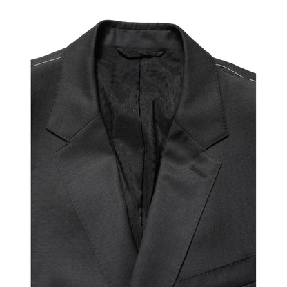 Dolce & Gabbana Black Wool 2 Buttons Formal 2 Piece Suit