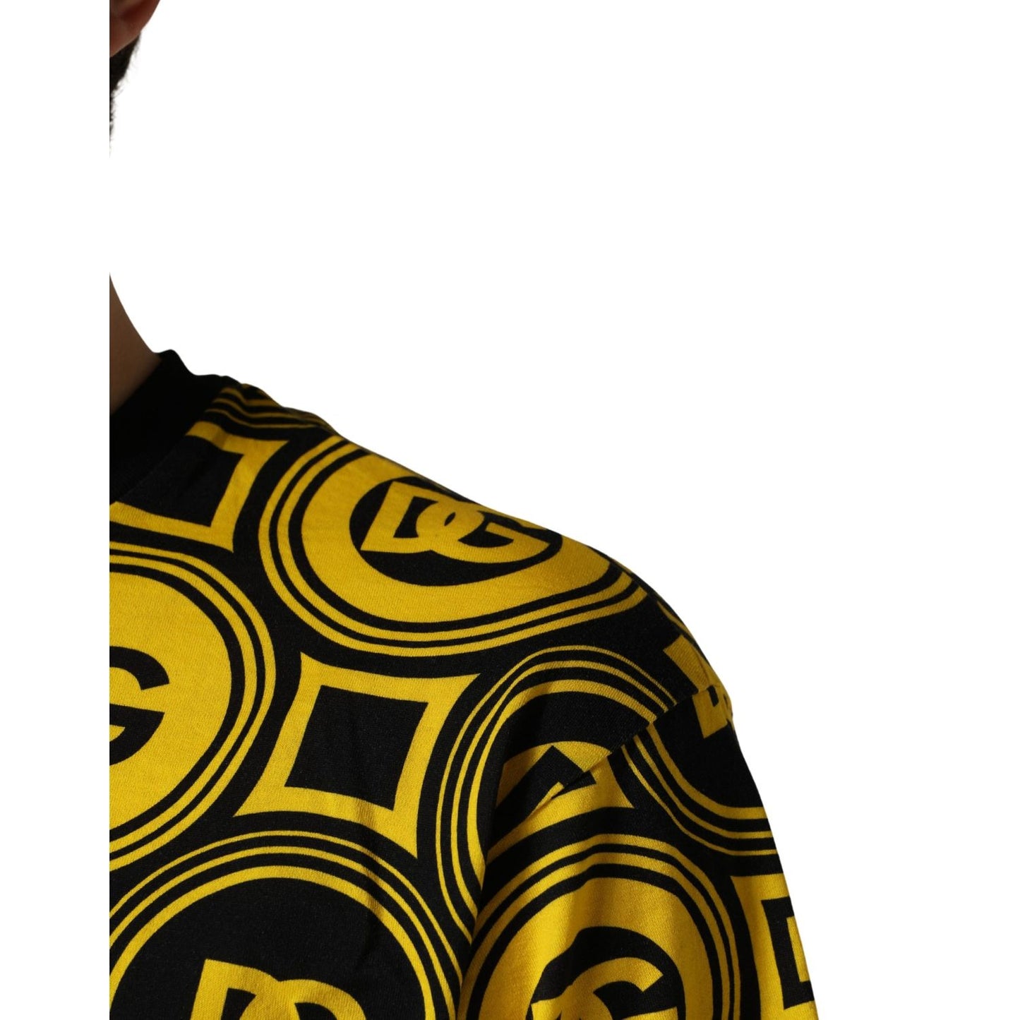 Invicta Yellow Black Logo Geometric Pattern T-shirt