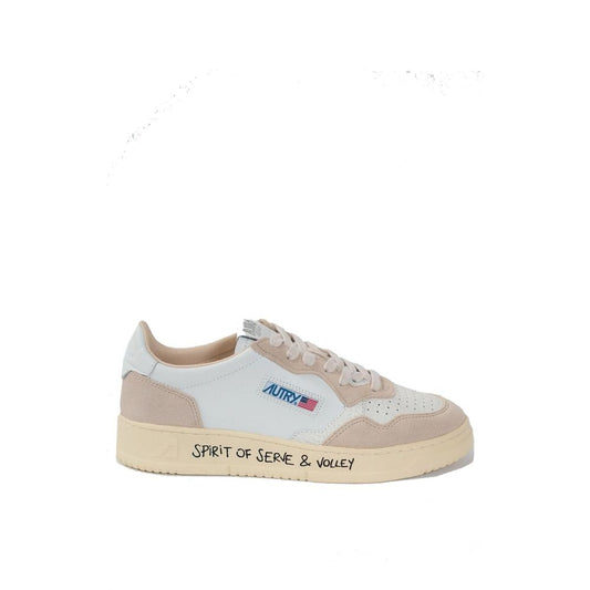Autry White Goatskin Athletic Sneakers