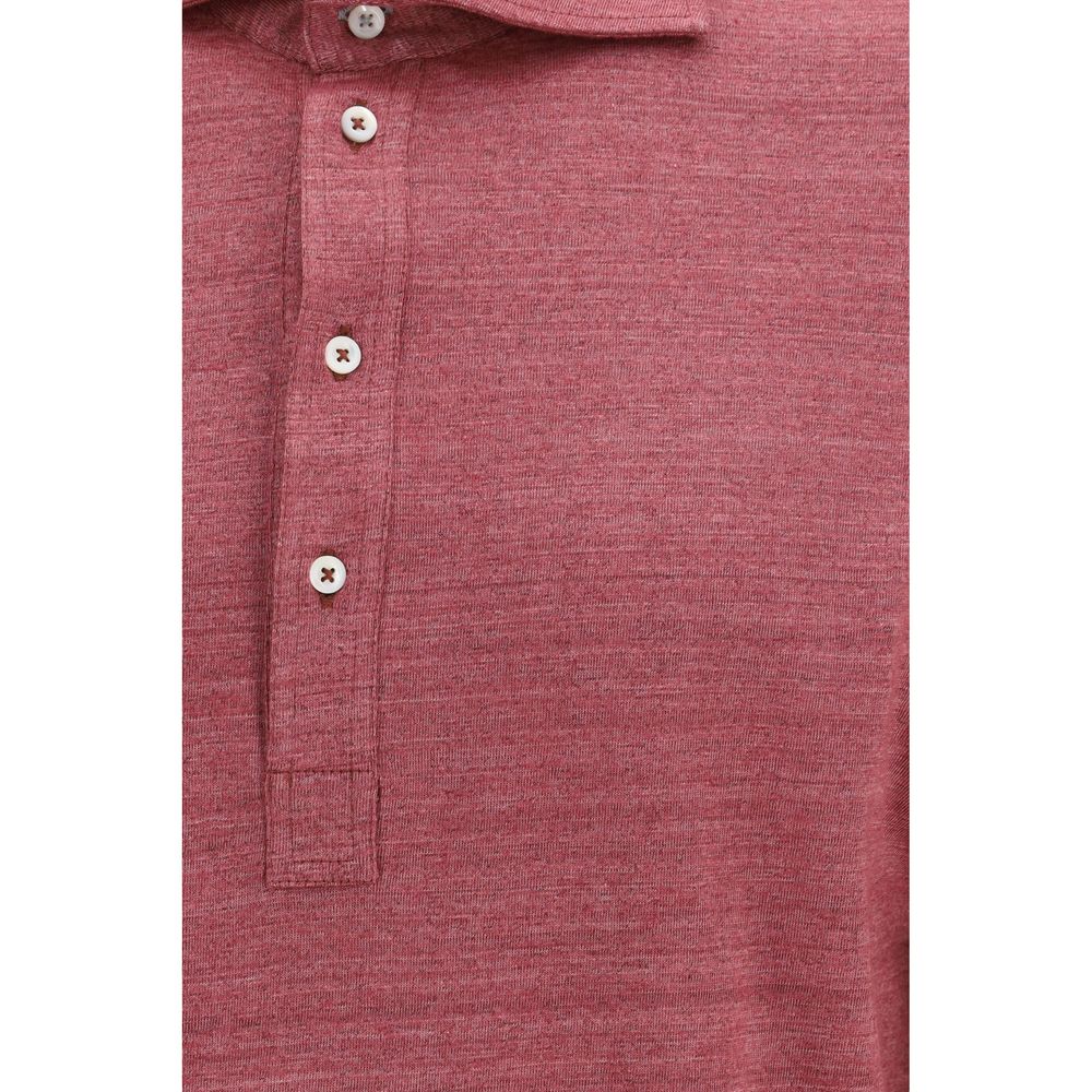 Brunello Cucinelli Multicolor Linen Polo Shirt