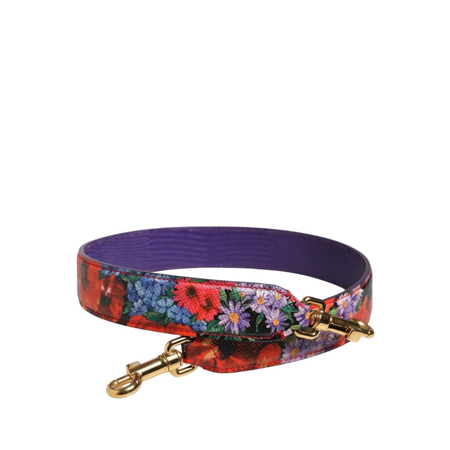 Dolce & Gabbana Multicolor Floral Leather Bag Accessory Shoulder Strap
