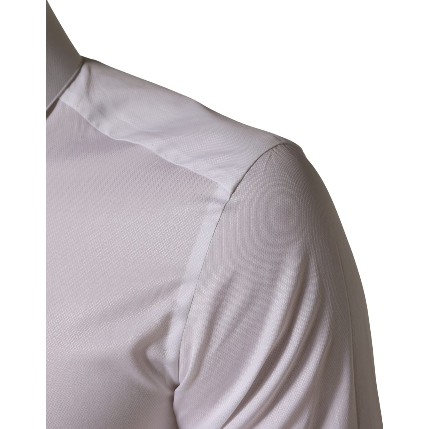 Dolce & Gabbana White Cotton Short Sleeves Button Down Shirt