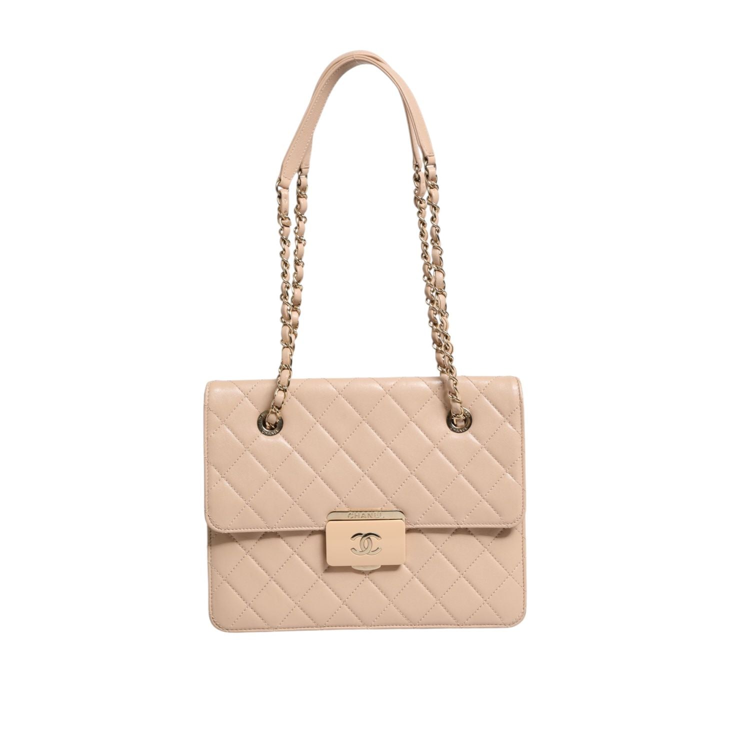 Chanel Quilted Leather Beauty Lock Flap Bag