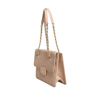 Chanel Quilted Leather Beauty Lock Flap Bag