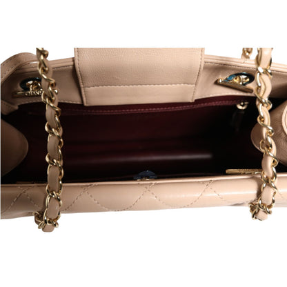 Chanel Quilted Leather Beauty Lock Flap Bag