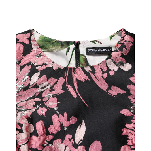 Dolce & Gabbana Multicolor Floral Brocade A-line Mini Dress