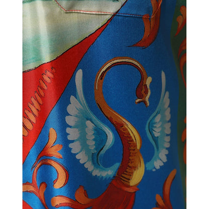 Dolce & Gabbana Multicolor Printed Long Sleeve Button Down Shirt Top