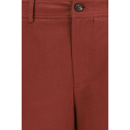 Brunello Cucinelli Red Cotton Bermuda Shorts