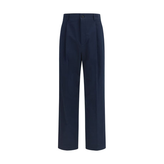 Valentino Garavani Blue Cotton Casual Pants