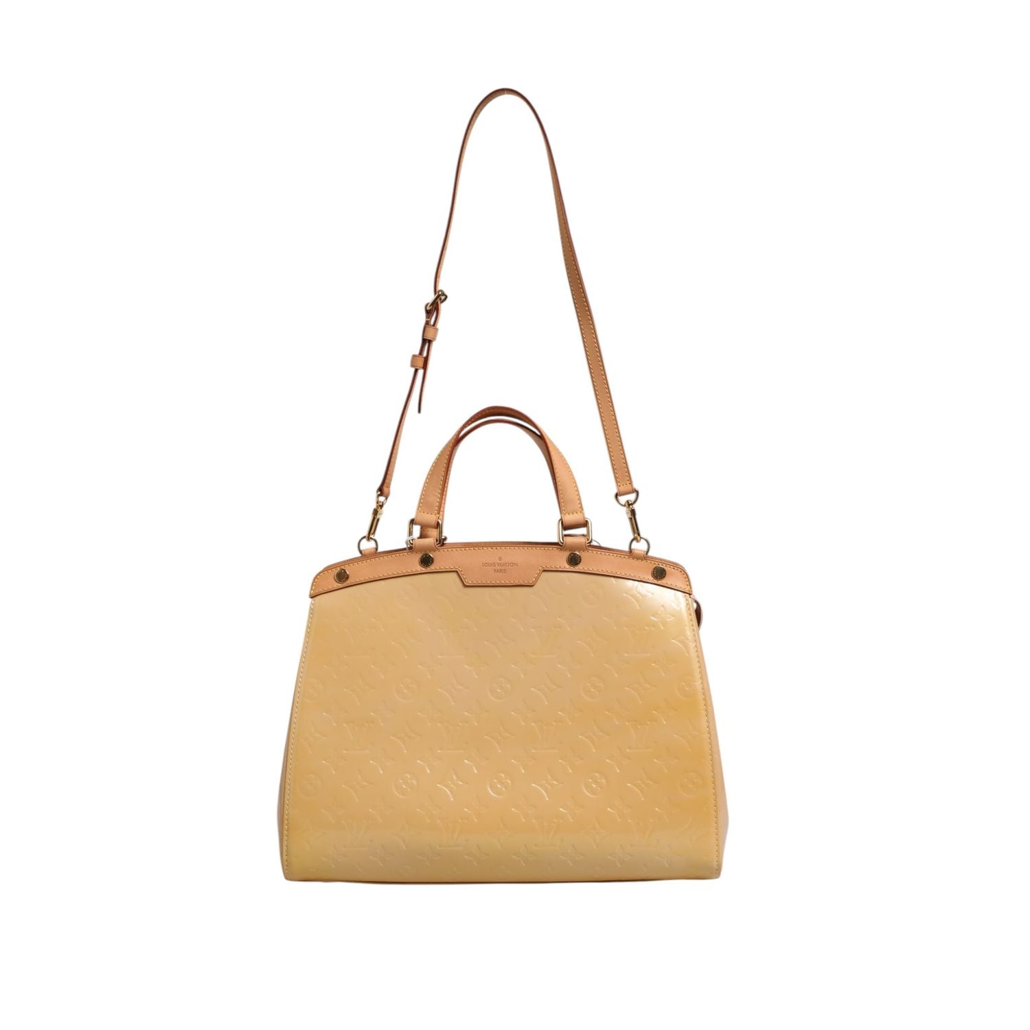 Louis Vuitton Monogram Vernis Brea MM Beige Poudre