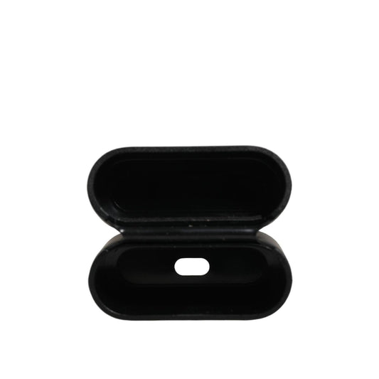 Dolce & Gabbana Case Black PVC Embossed Logo Flip Holder Women Airpods