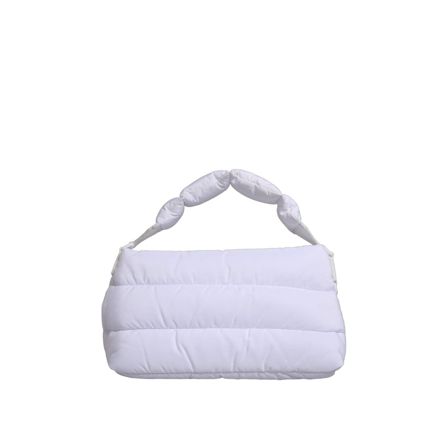 Dolce & Gabbana White Logo Plaque Polyester Quilted Shoulder Borse Bag
