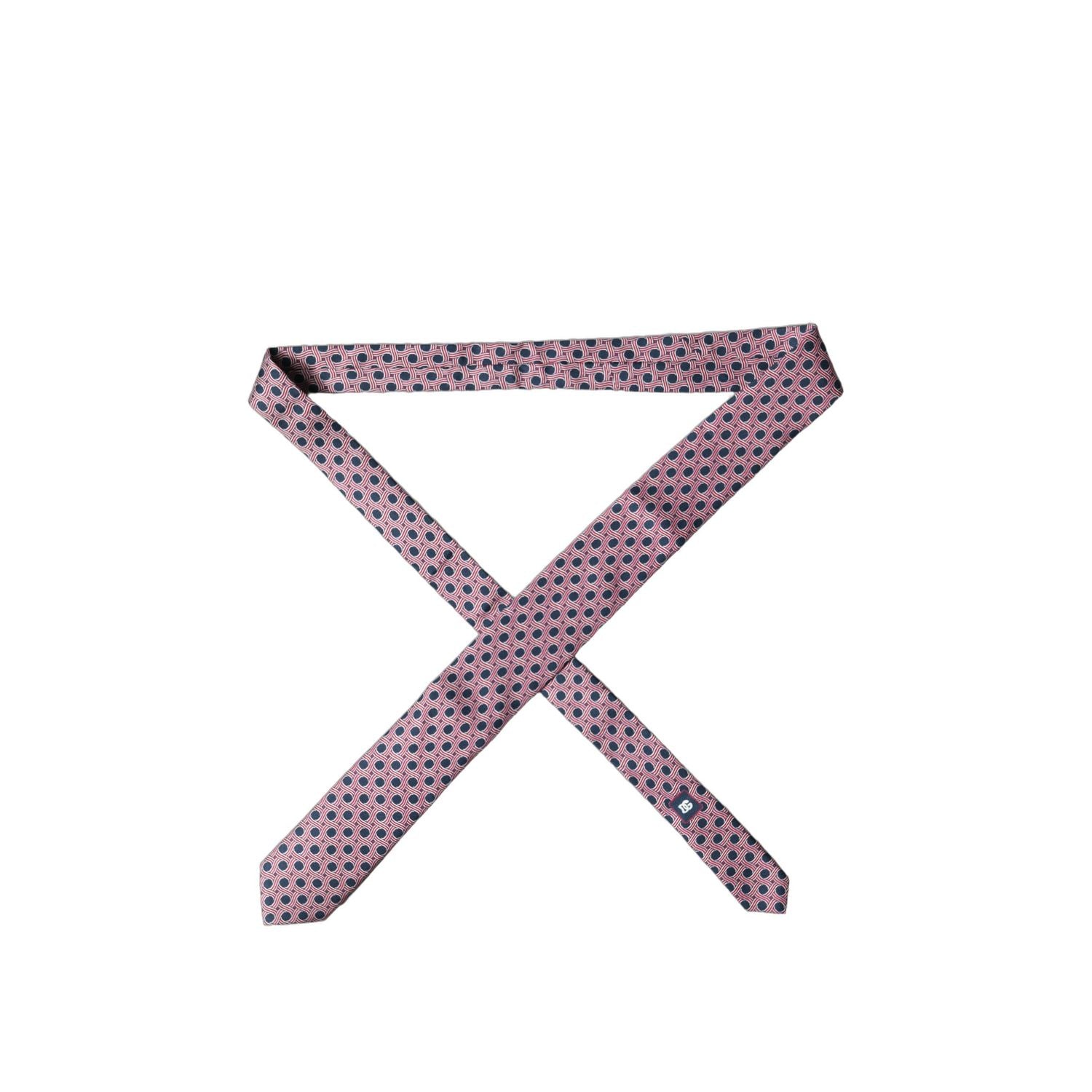 Dolce & Gabbana Multicolor Patterned Silk Adjustable Men Tied Necktie Tie