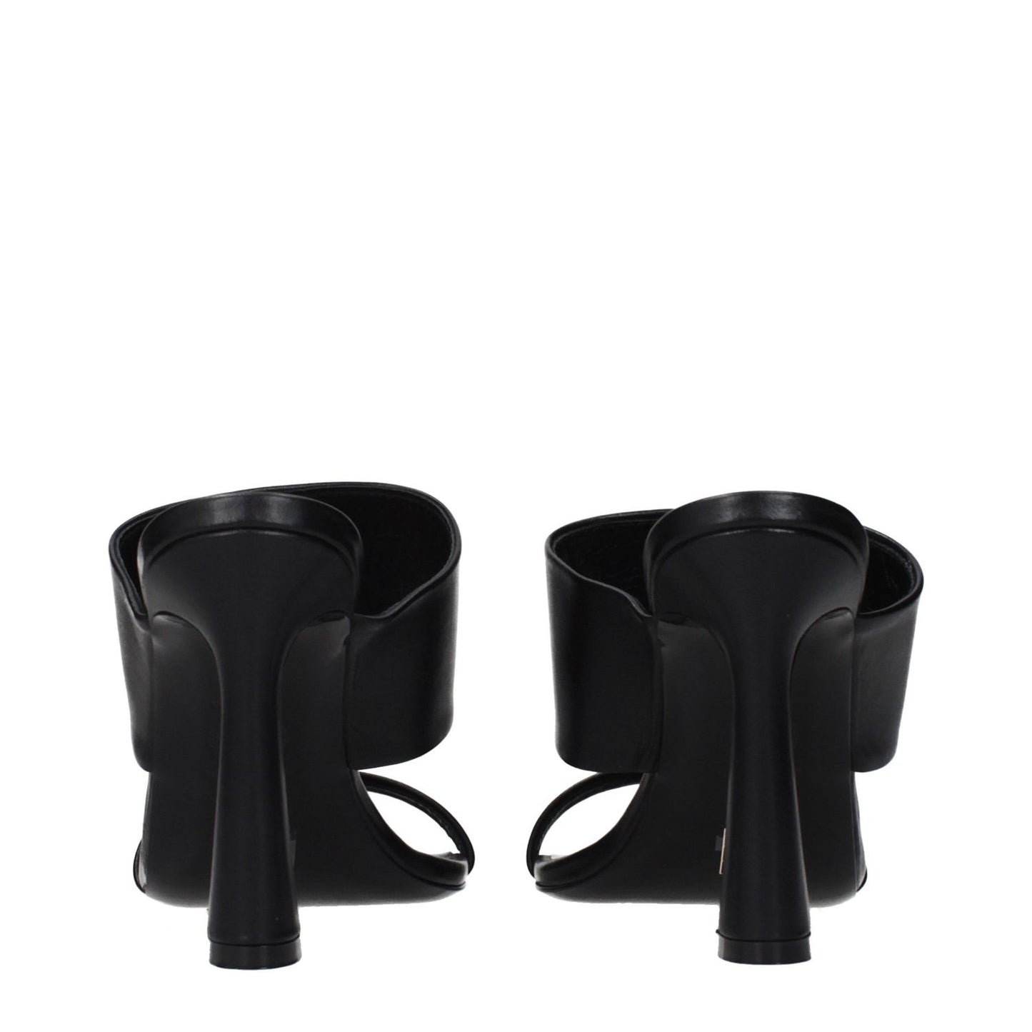 Versace Black Leather Stiletto Heel Sandals