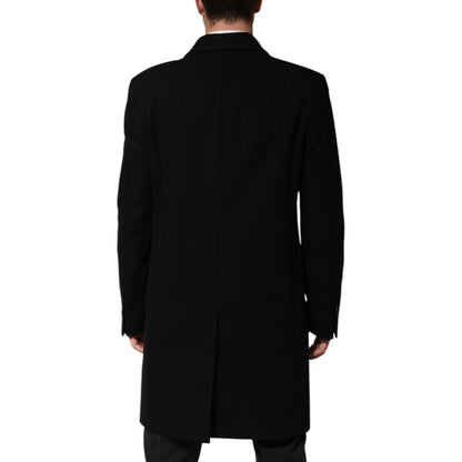 Dolce & Gabbana Black Heraldic Patch Single Breasted Jacket