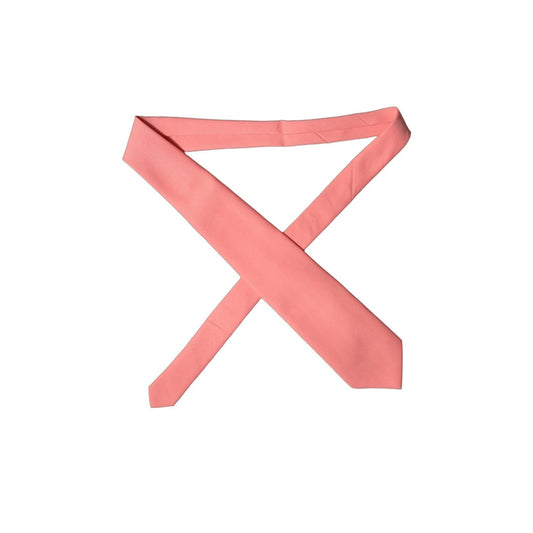 Dolce & Gabbana Coral Pink Polyester Adjustable Women Tied Necktie Tie