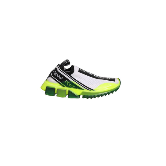 Dolce & Gabbana White Black Slip On Sorrento Sneakers Shoes