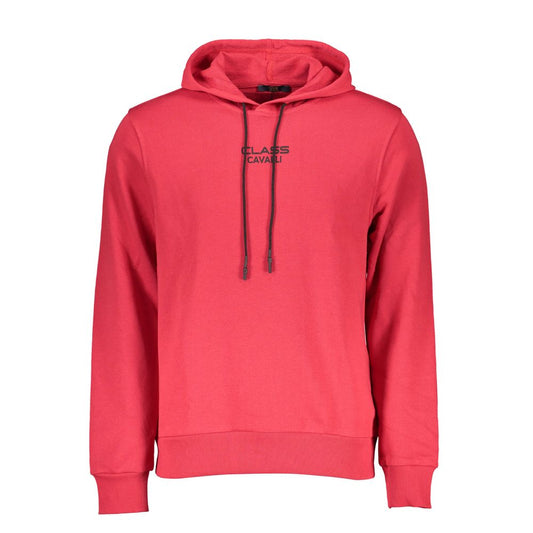 Cavalli Class Rosso Cotton Mens Sweatshirt