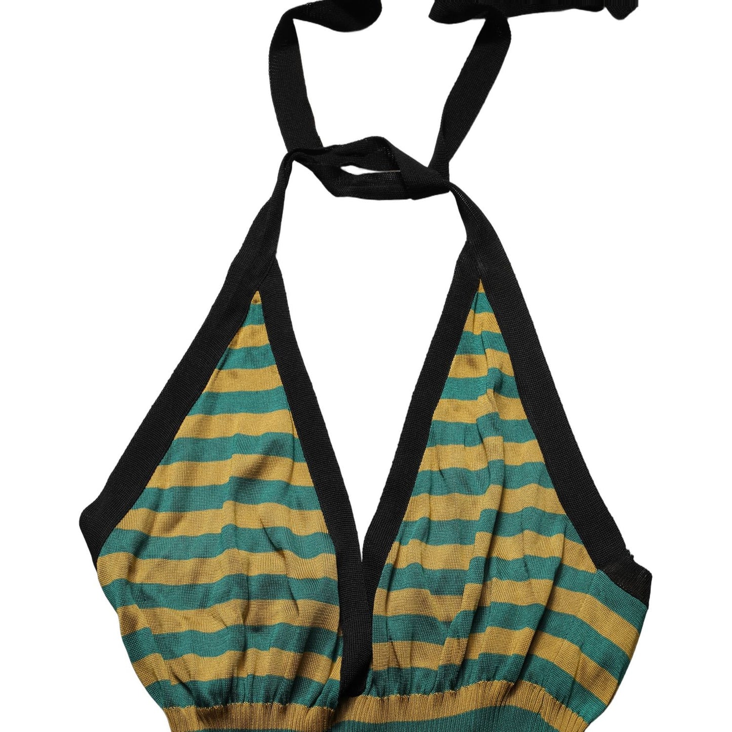 Dolce & Gabbana Multicolor Stripes Wool Knit Halter Tank Top