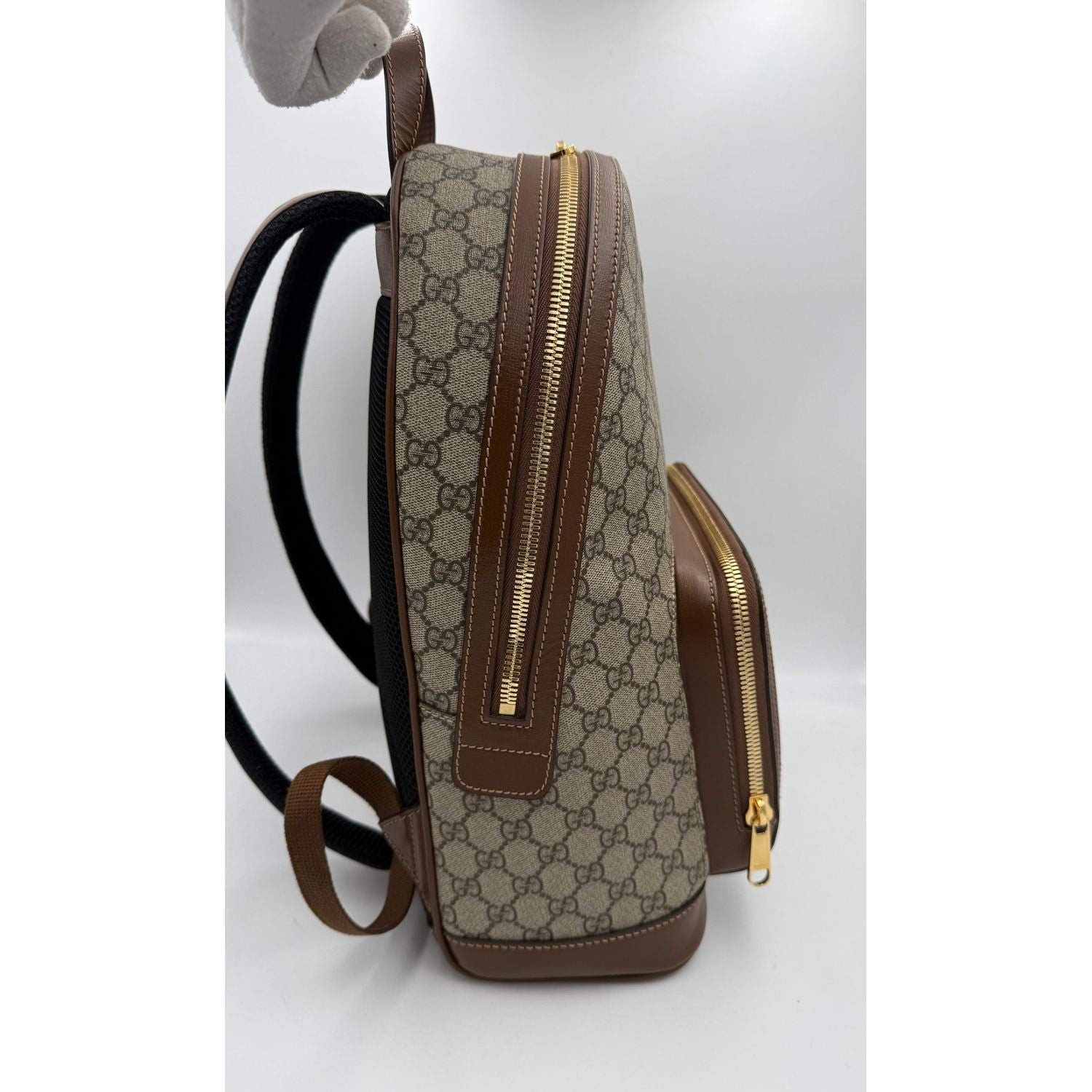 Gucci GUCCI GG Supreme and Leather Backpack