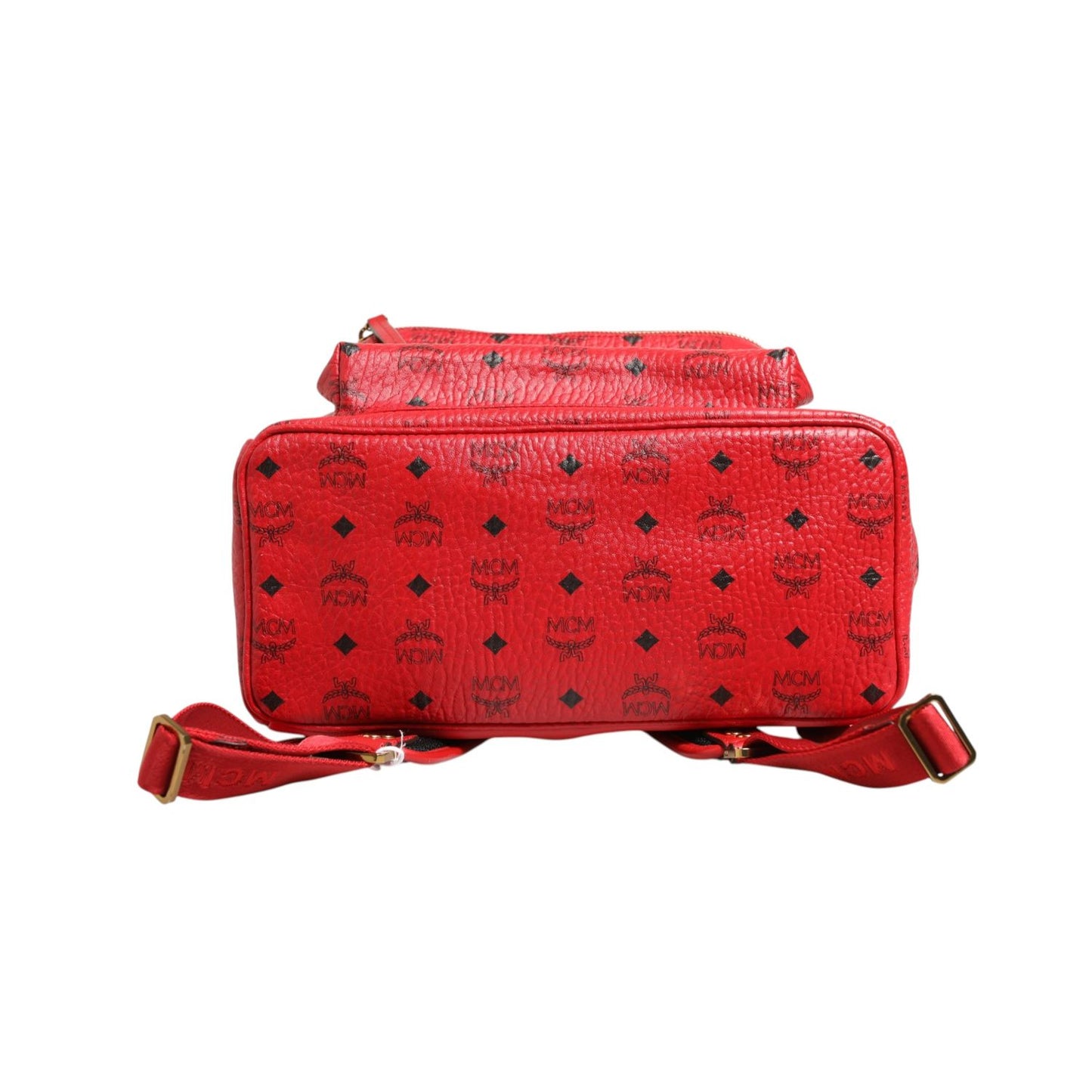 MCM Medium Stark Studded Visetos Backpack - Red