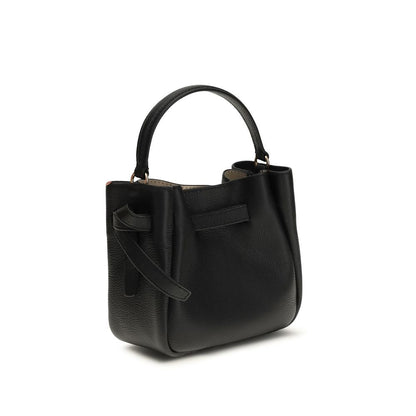 Tory Burch Black Calf Leather Bos Taurus Shoulder Bag