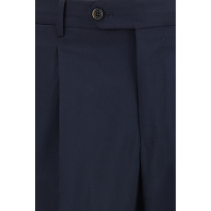PT Torino Blue Wool Oves Aries Casual Pants