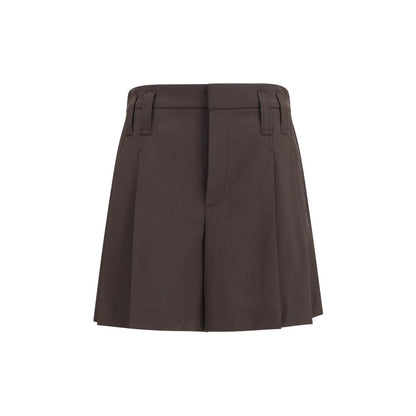 Brunello Cucinelli Brown Wool Oves Aries Bermuda Shorts