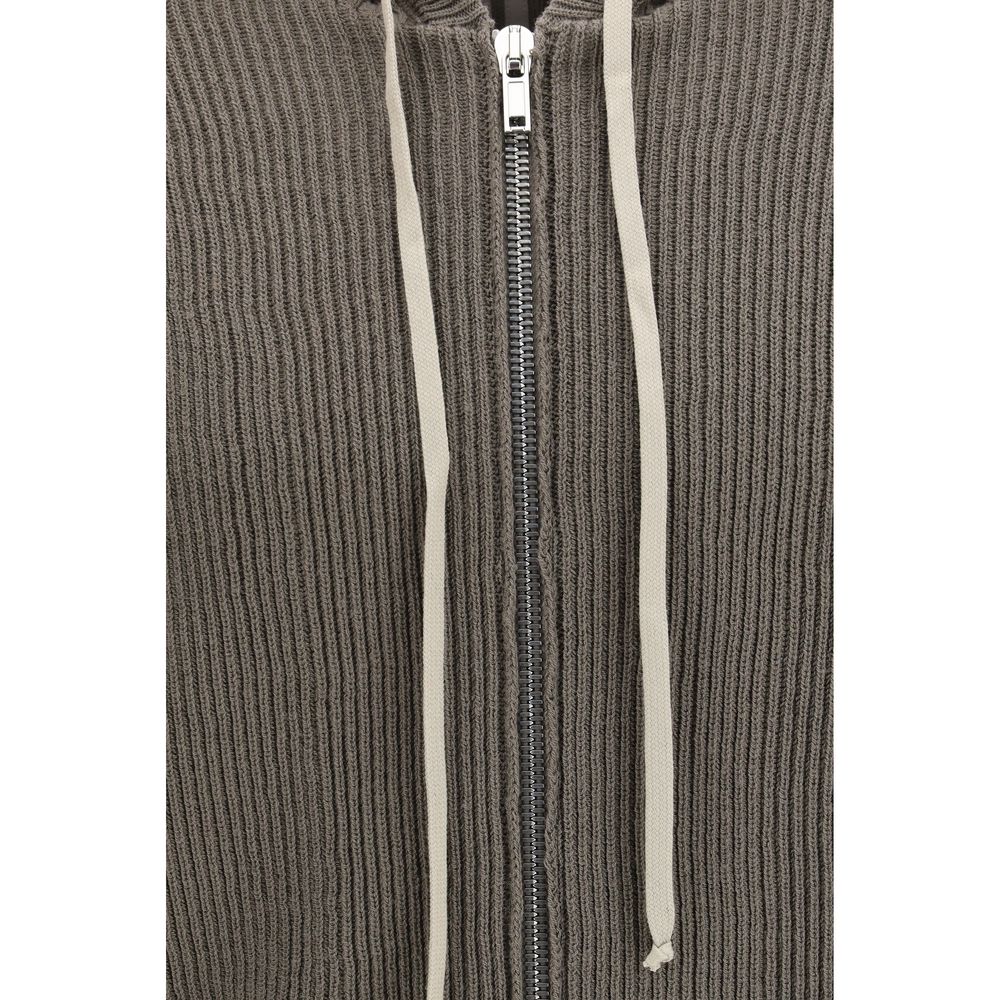 Rick Owens Gray Wool Oves Aries Hoodie