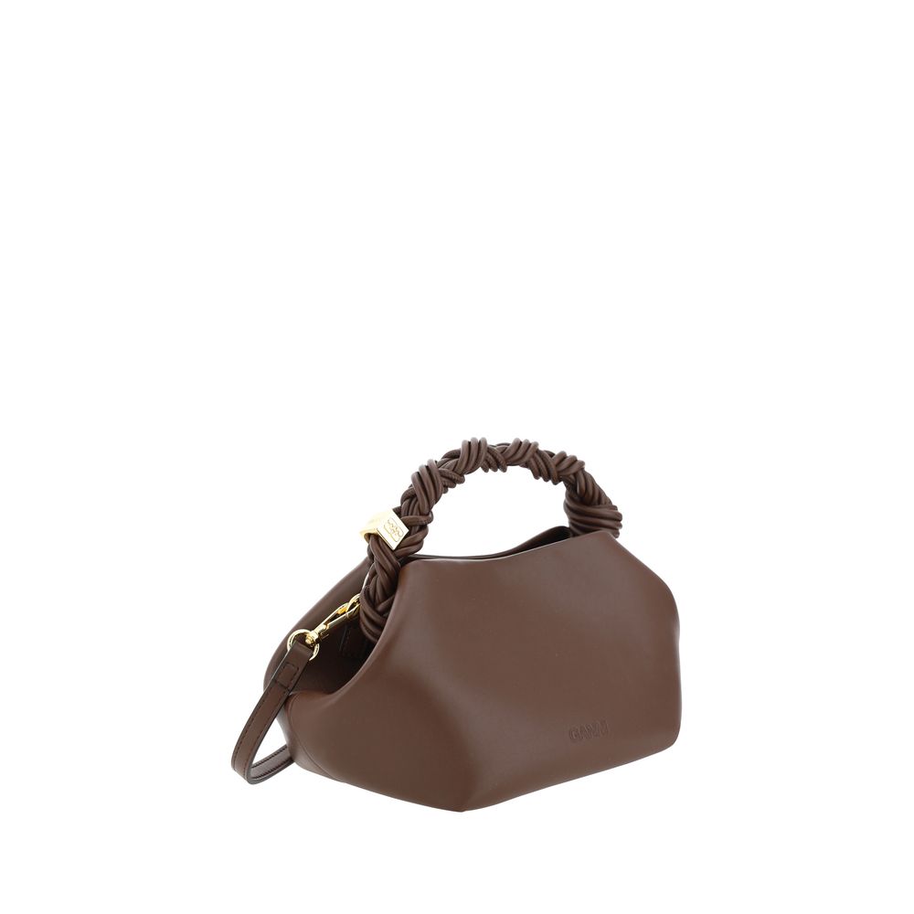 Ganni Brown Calf Leather Bos Taurus Handbag