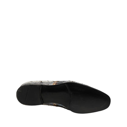 Dolce & Gabbana Multicolor Embroidered Sequin Loafers Shoes