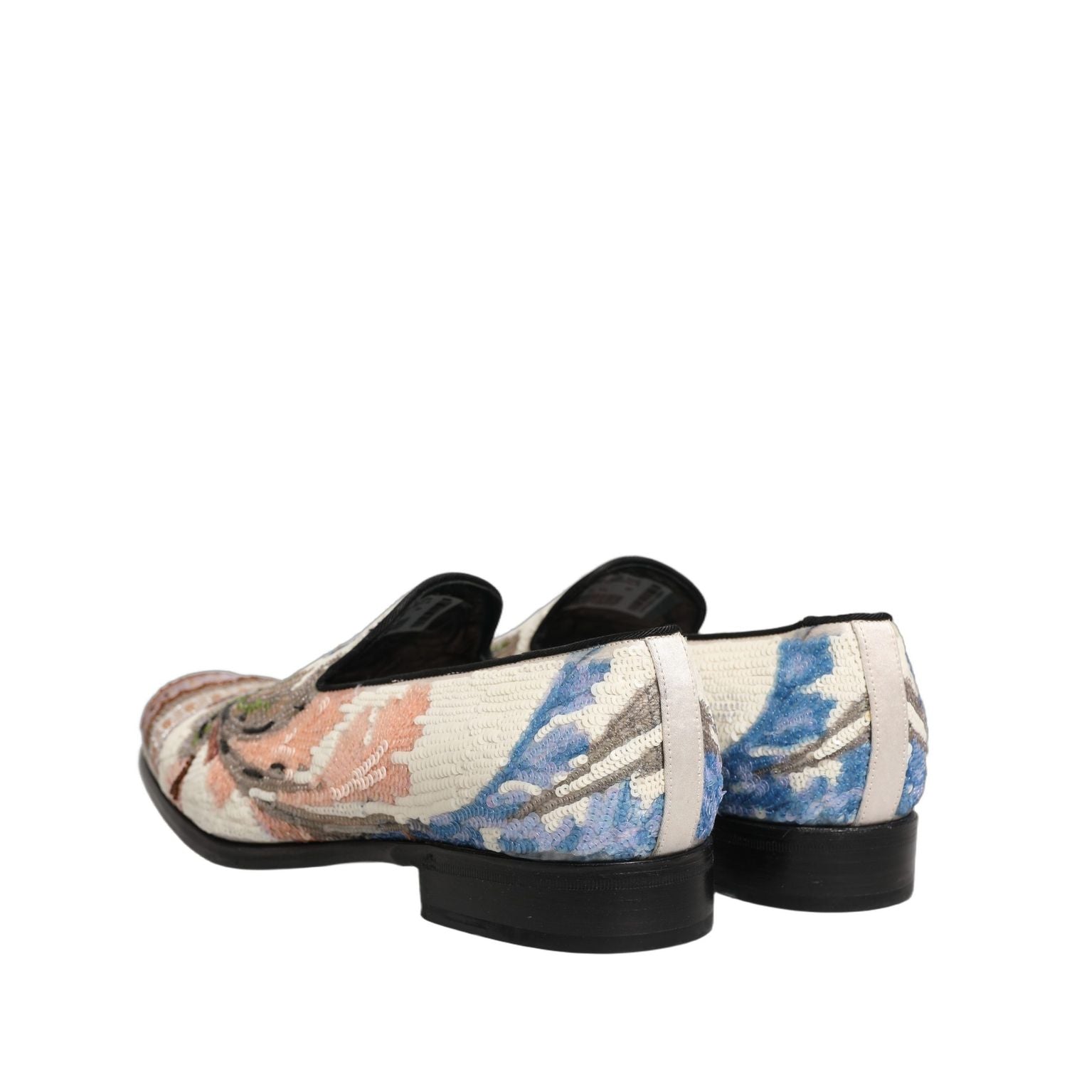 Dolce & Gabbana Multicolor Sequin Embroidered Loafers Shoes