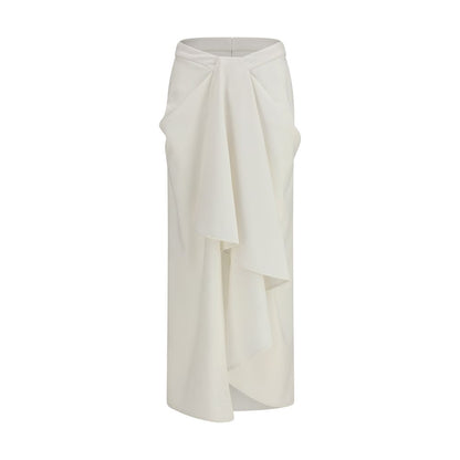 Givenchy White Wool Oves Aries Long Skirt