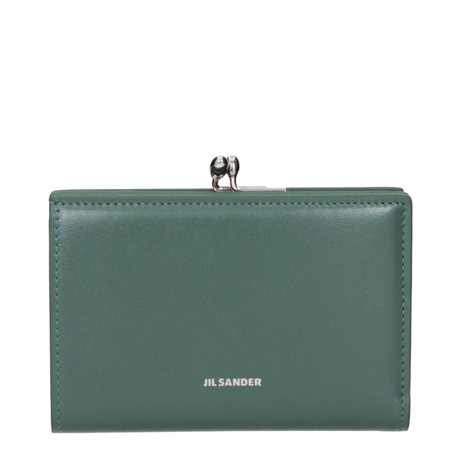 Jil Sander Green Leather Wallet