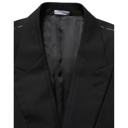Dolce & Gabbana Black Wool Single Breasted Blazer Jacket