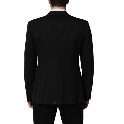Dolce & Gabbana Black Wool Single Breasted Blazer Jacket