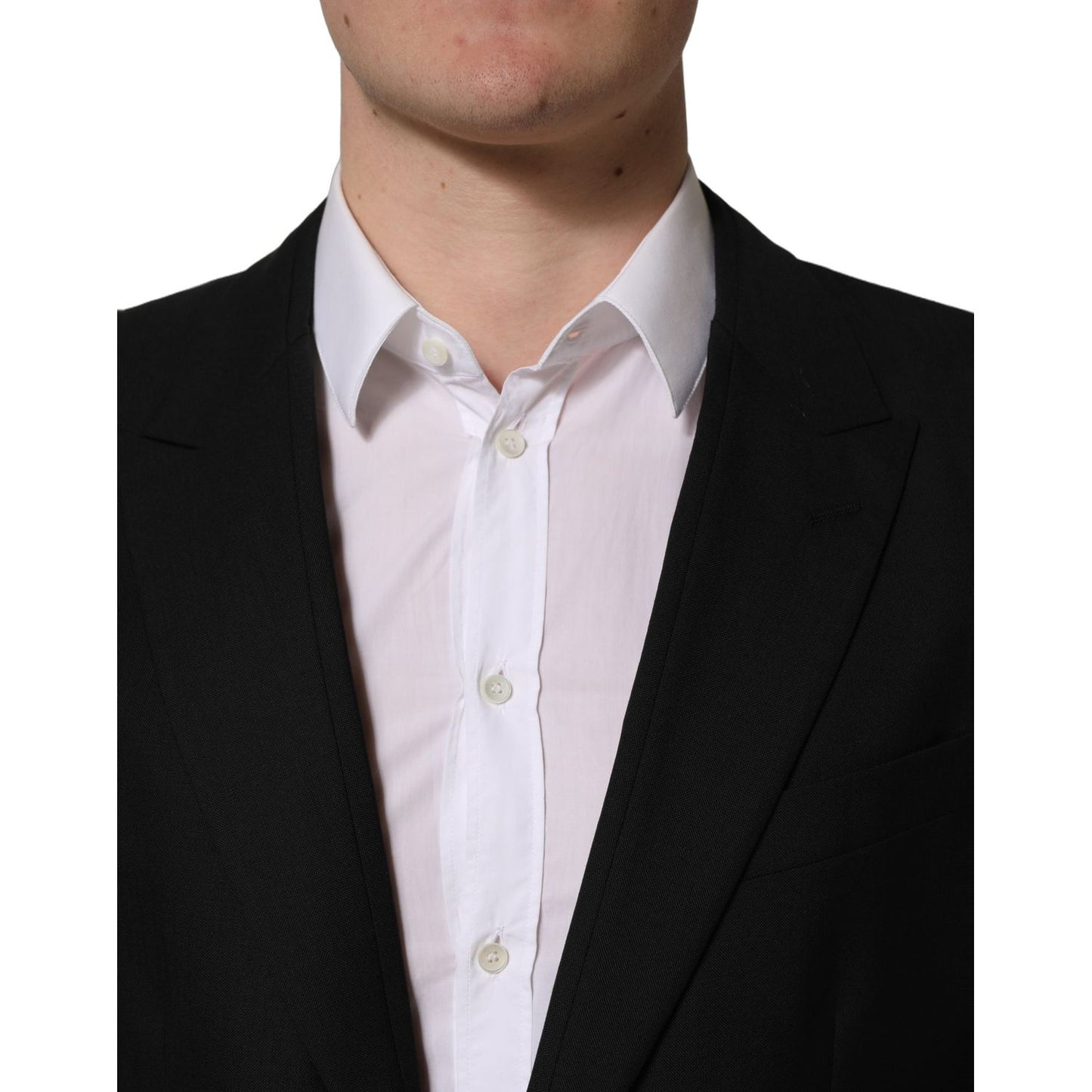 Dolce & Gabbana Black Wool Single Breasted Blazer Jacket