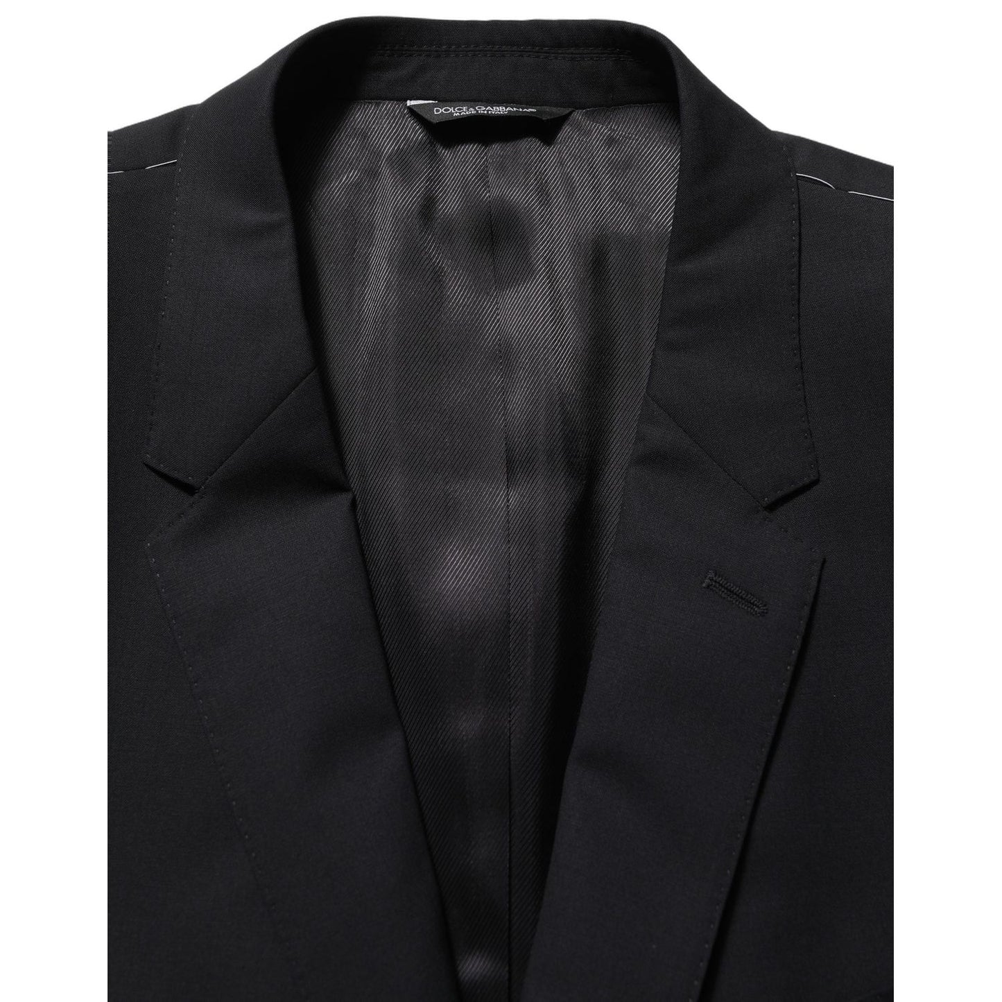 Dolce & Gabbana Black Wool Single Breasted Blazer Jacket