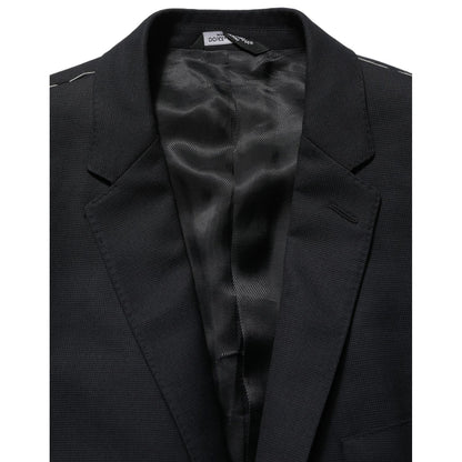 Dolce & Gabbana Black Wool Single Breasted Blazer Jacket