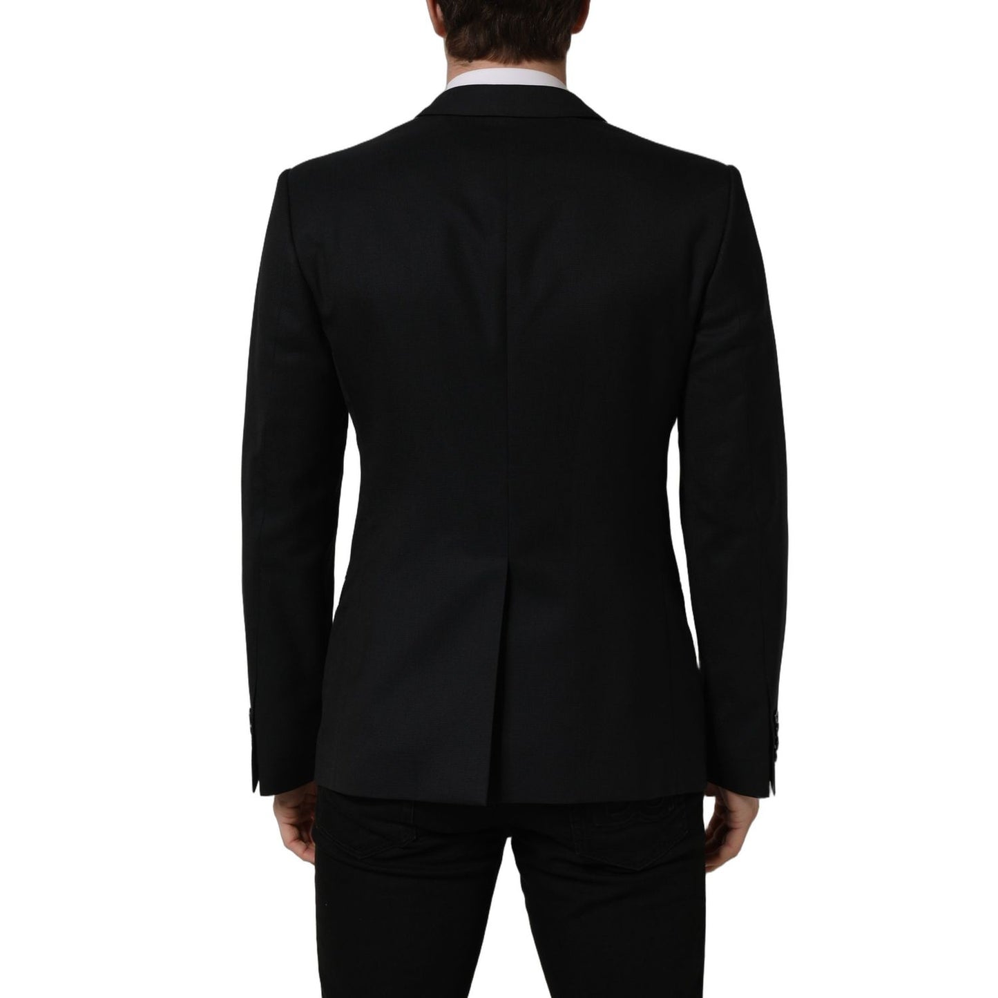 Dolce & Gabbana Black Wool Single Breasted Blazer Jacket