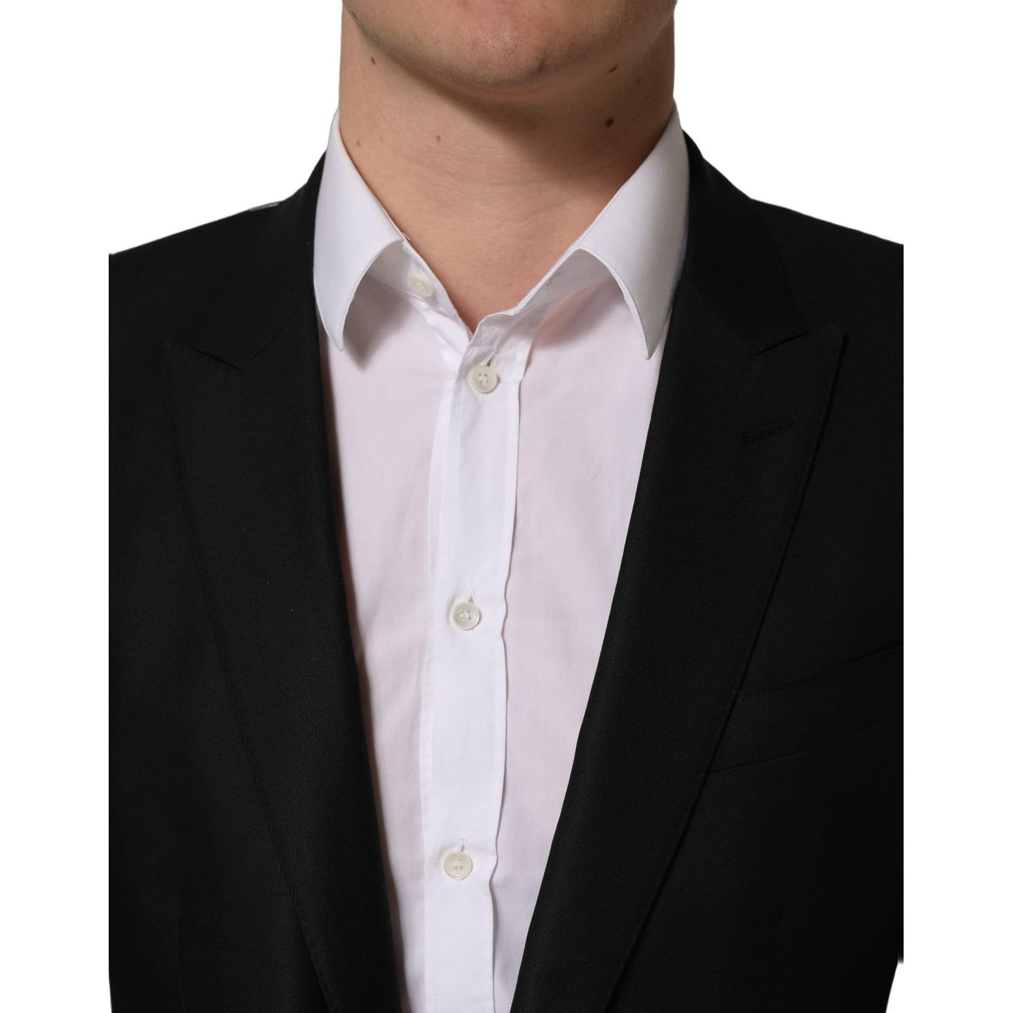 Dolce & Gabbana Black Wool Single Breasted Blazer Jacket