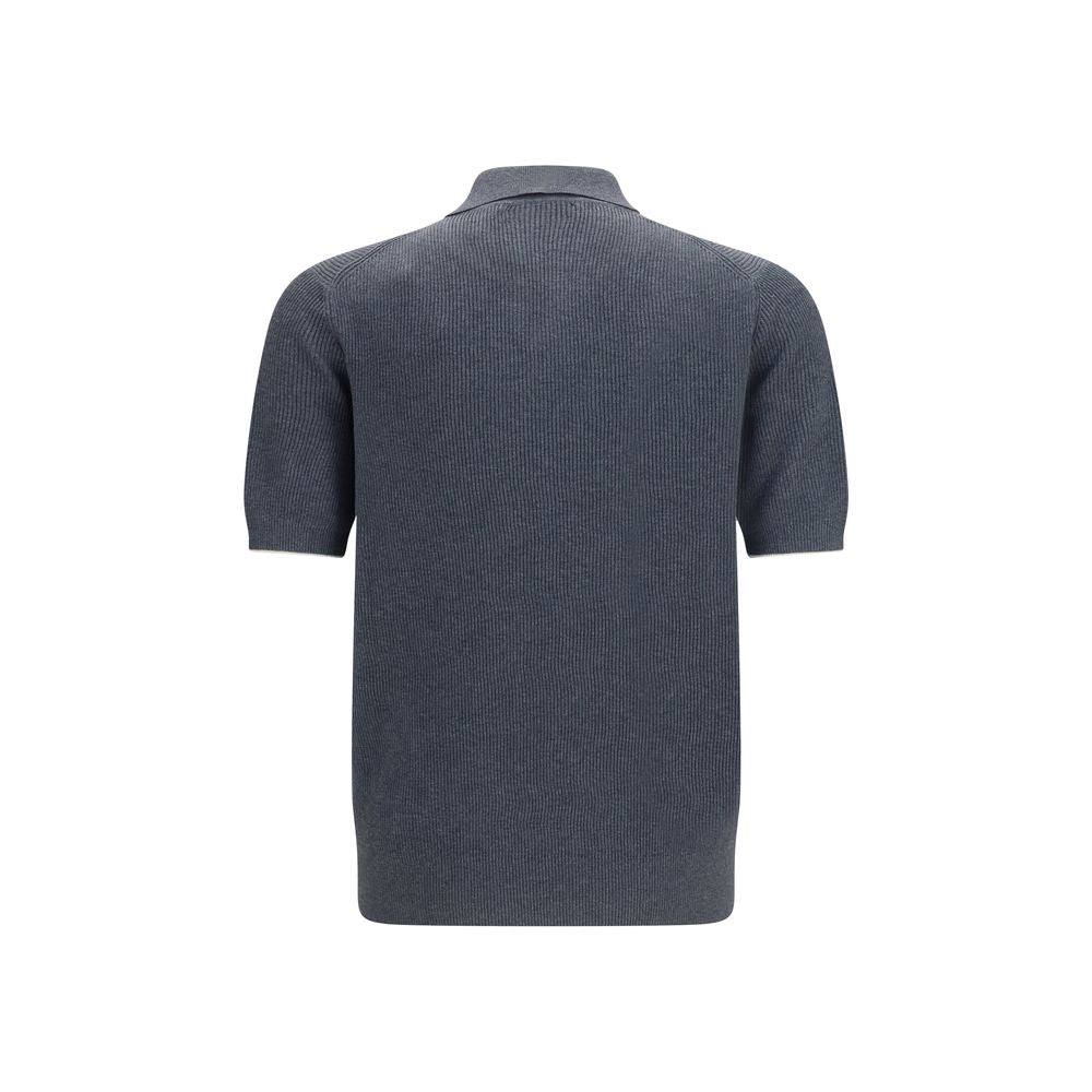 Brunello Cucinelli Gray Cotton Shirt