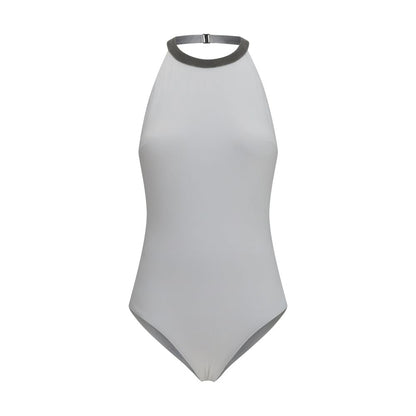 Brunello Cucinelli White Polyamide One-Piece Swimsuit
