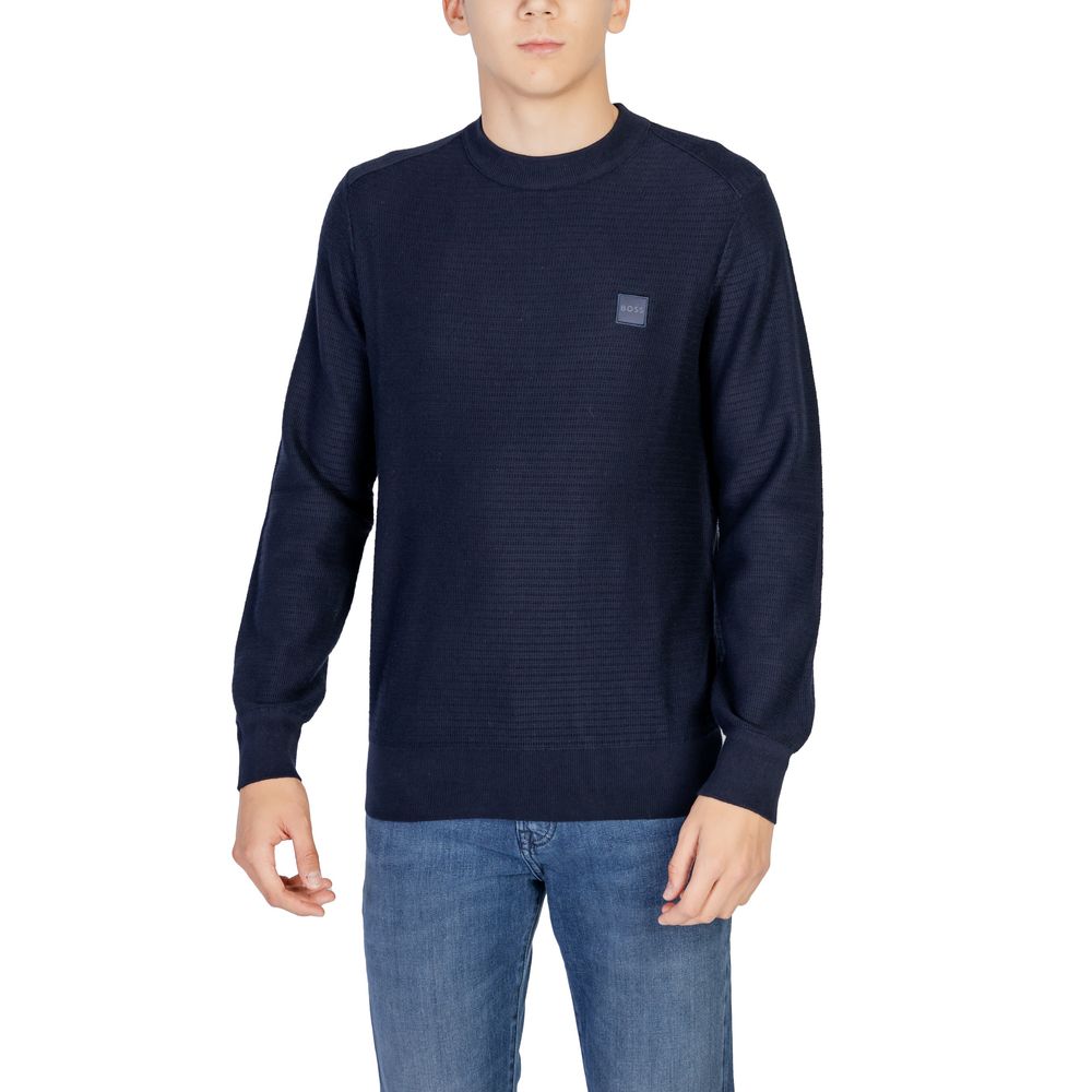 Hugo Boss Blue Cotton Sweatshirt
