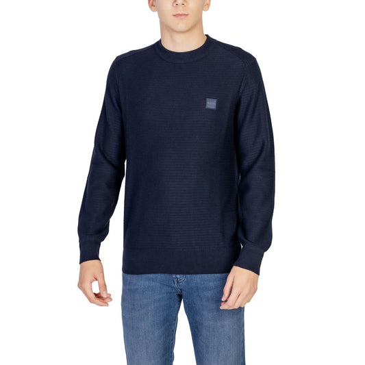 Hugo Boss Blue Cotton Sweatshirt